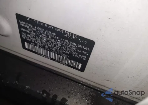 2011 Subaru Forester 2.5X from USA, damaged, VIN JF2SHBBC9BH719967